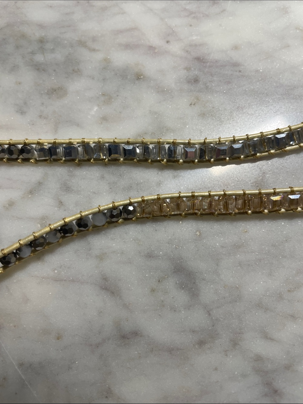 ⭐️3 For $9⭐️
Victoria Emerson Gold and Clear Crystal Wrap Bracelet - Picture 5 of 6